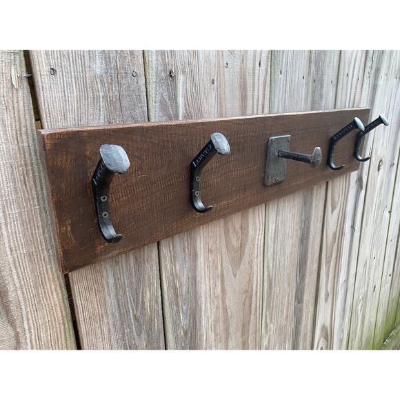 Handcrafted Rustic Farmhouse Wooden Cap & Cowboy Hat Rack - Picture 1 of 8